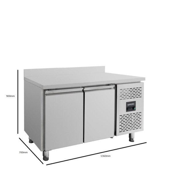 Tiefkühltisch 700 / 2-türig inkl. Aufkantung - Monoblock Premium