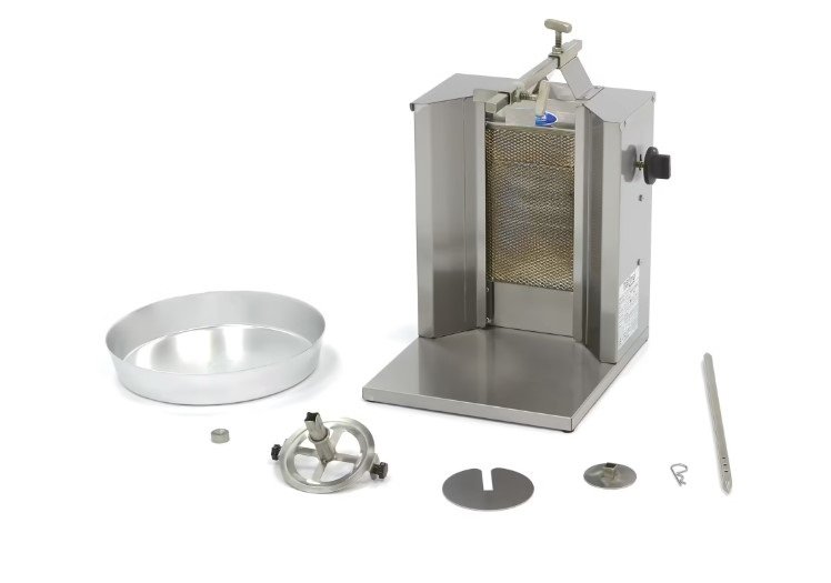 Grill für Döner, Gyros, Kebab und Schawarma - 1 Brenner - 10 kg Fleisch - Gas – Bild 3