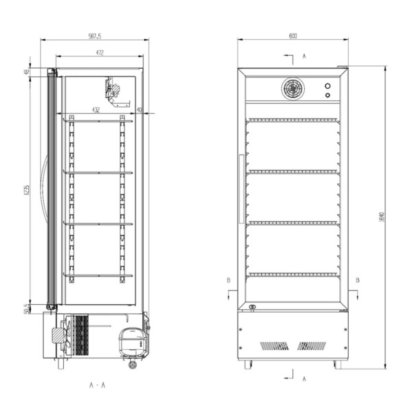 Getränkekühlschrank 290 / mit Leuchtaufsatz – Bild 4