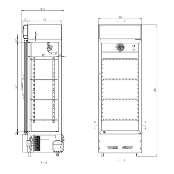 Getränkekühlschrank 290 / mit Leuchtaufsatz – Bild 6