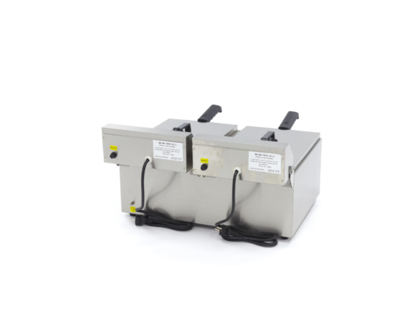 Elektro Fritteuse – 2 x 4 Liter 230 volt – 5 kW mit Kaltzone – Bild 3