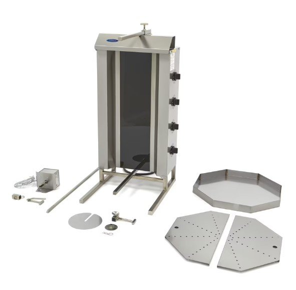 Gastro Dönergrill - 4 Brenner - 50 kg Fleisch - Elektrisch – Bild 6