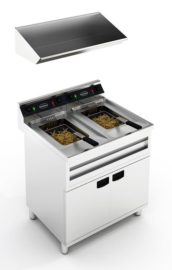 Elektro Fritteuse 2×12 Liter 2×6 kW – Bild 5