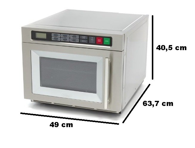 Gastro Mikrowelle - 1800W - 20 Programme - Platten bis zu Ø36 cm - 2 Regale