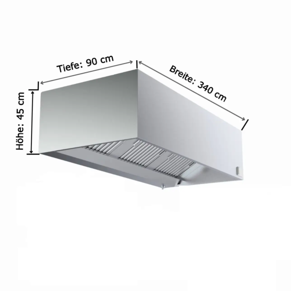 KASTENHAUBE 340 x 90 cm Ohne Motor