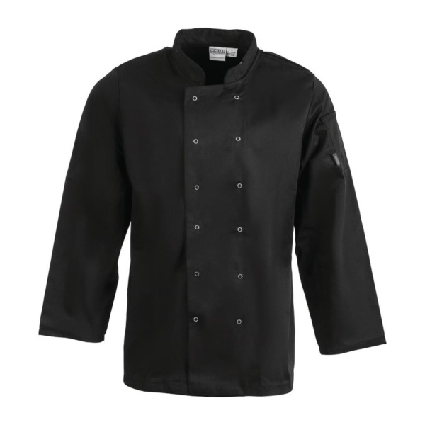 Whites Vegas Chef Kochjacke Lange Ärmel schwarz Unisex – Bild 2