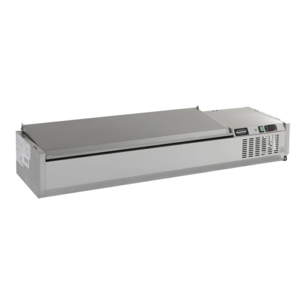 Kühlaufsatz 1500 x 335mm mit Edelstahldeckel 6 x GN 1/4 – Bild 2