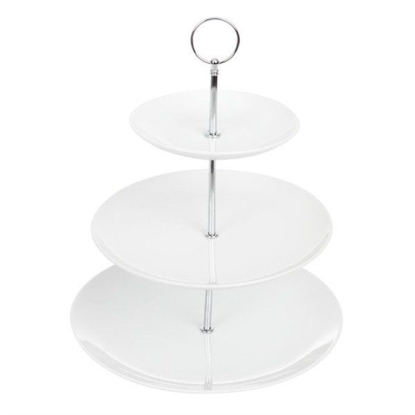 Eleganter 3-Stufiger Tortenständer Porzellan – Perfekt für Buffet – Bild 3