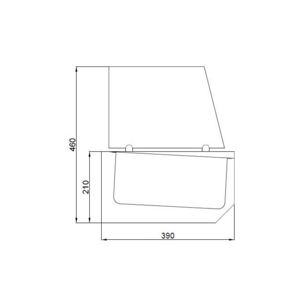 Kühlaufsatz Premium 1550 x 390mm mit Glasabdeckung 6 x GN 1/3  Save Energy – Bild 2