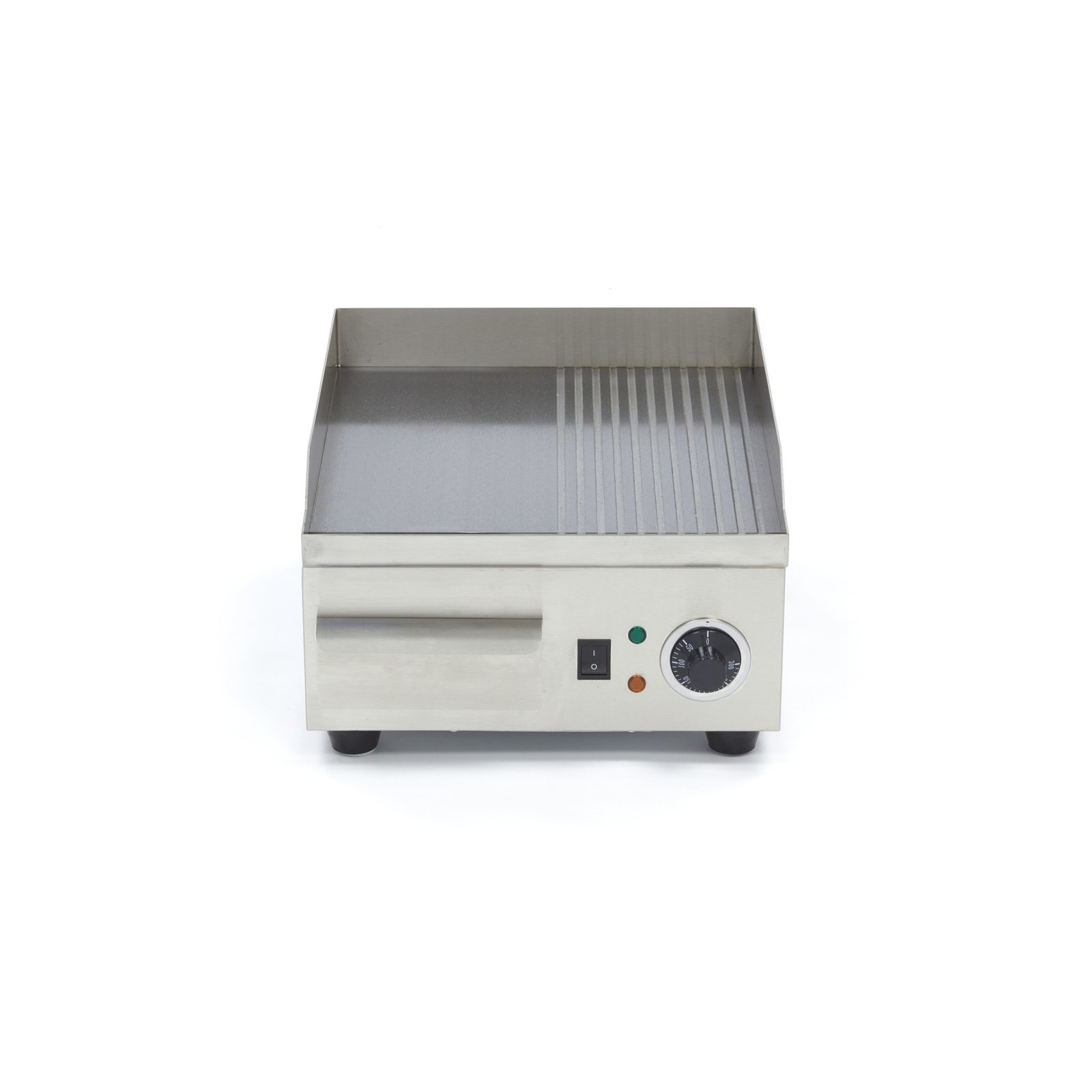 Elektro Grillplatte 36 cm Gerillt & Glatt 230 Volt – 2 kW inkl. Tropfschale – Bild 3