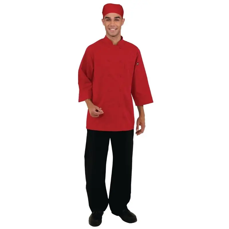 Chef Works Unisex Kochjacke Rot – Bild 3
