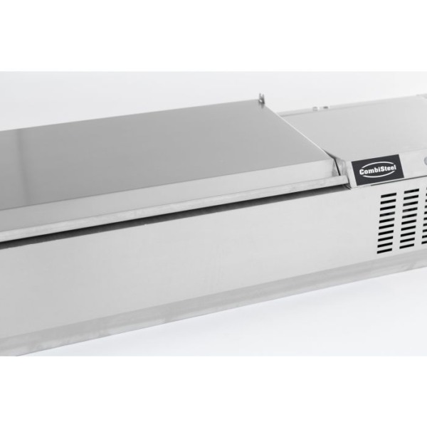 Kühlaufsatz 1500 x 335mm mit Edelstahldeckel 6 x GN 1/4 – Bild 4