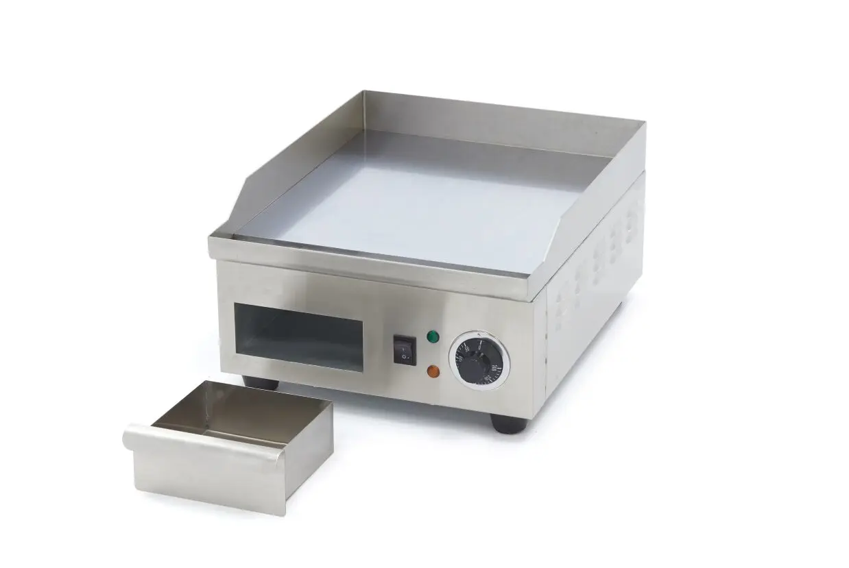 Elektro Grillplatte 36 cm Chrom 230 Volt – 2 kW inkl. Tropfschale – Bild 5