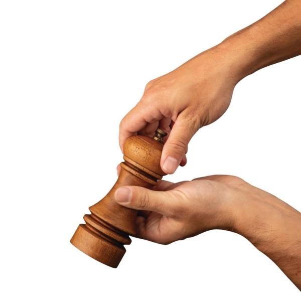 Salz- und Pfeffermühle Holz 15cm Retro-Stil – Bild 5