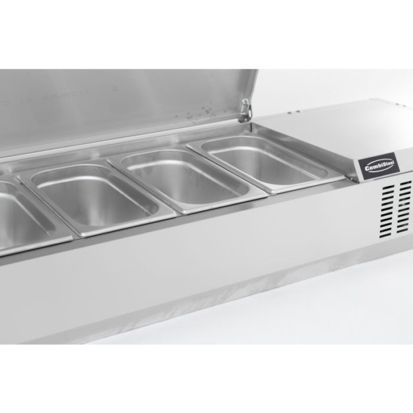 Kühlaufsatz 1500 x 335mm mit Edelstahldeckel 6 x GN 1/4 – Bild 6