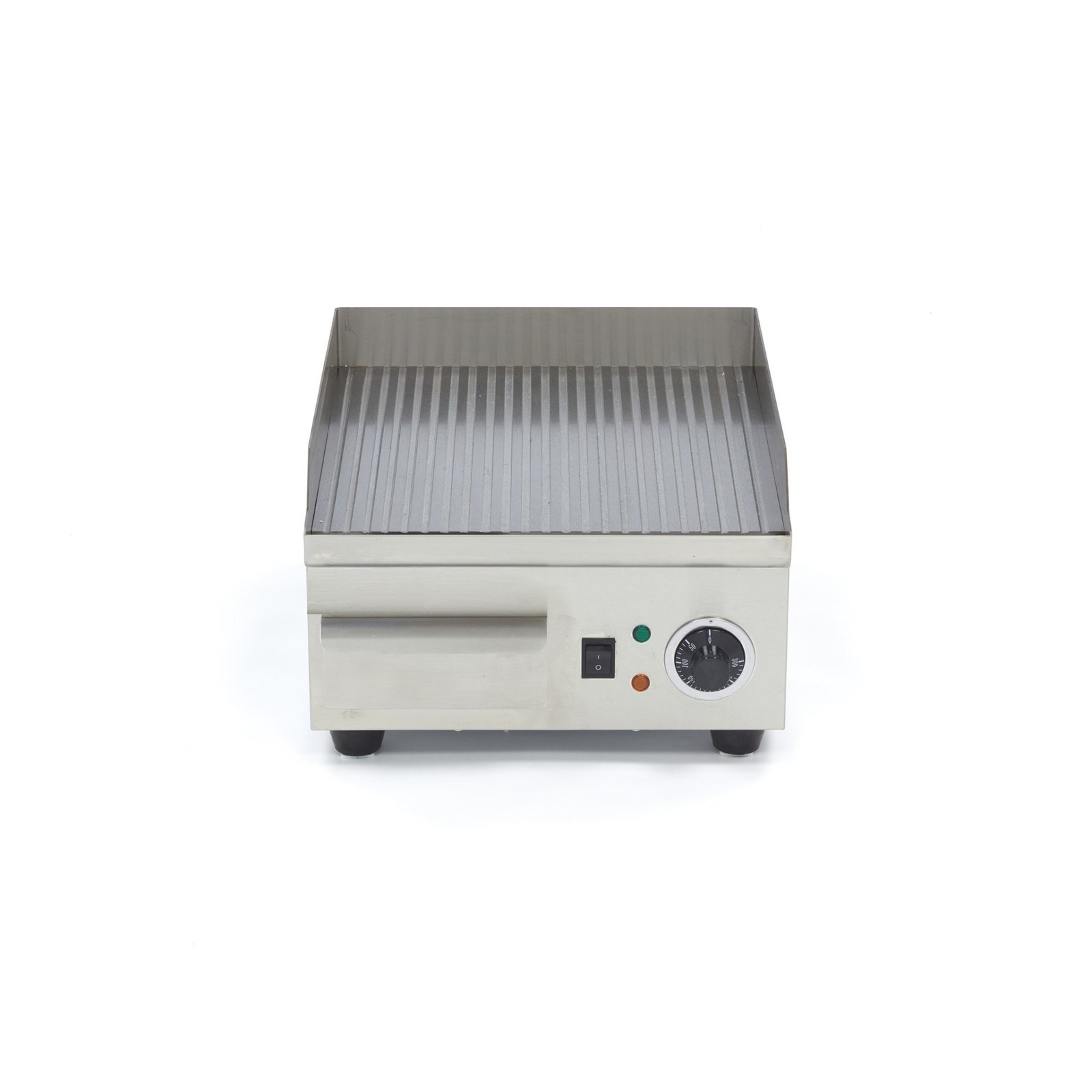 Elektro Grillplatte 36 cm Gerillt 230 Volt - 2 kW inkl. Tropfschale – Bild 2