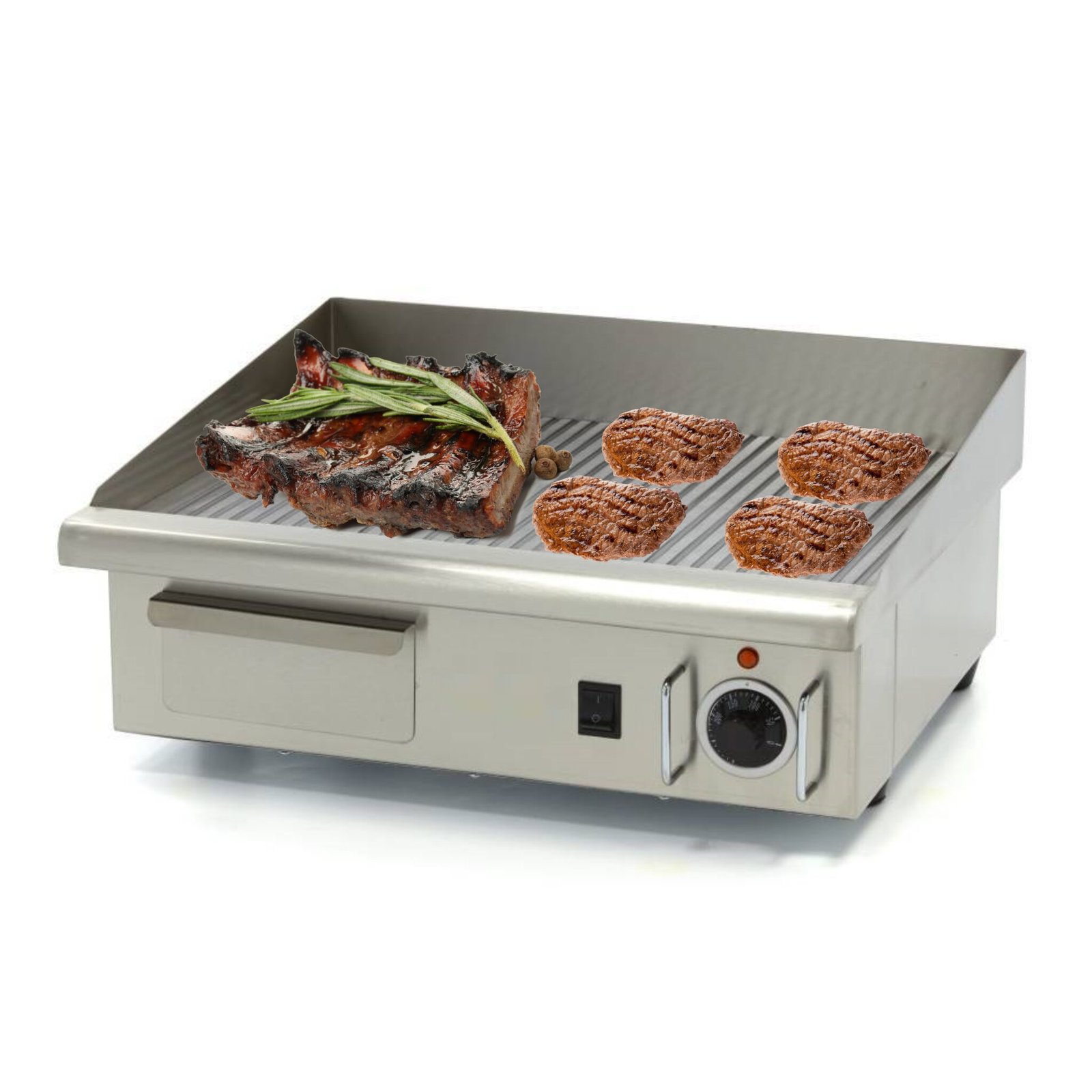 Elektro Grillplatte – Gerillt – 55 cm – inkl. Tropfschale 230 V – 3 kW – Bild 6