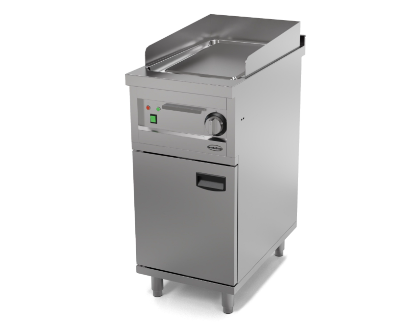Premium Elektro Grillplatte Chrom 40x70 cm - 400 Volt – 2.7 kW – Glatt – Bild 2