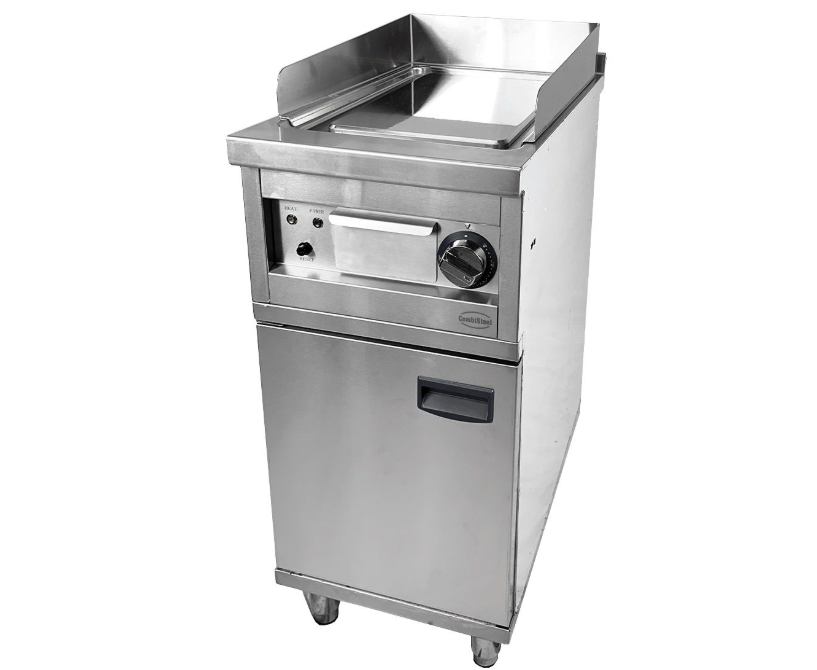 Premium Elektro Grillplatte Chrom 40x70 cm - 400 Volt – 2.7 kW – Glatt – Bild 4