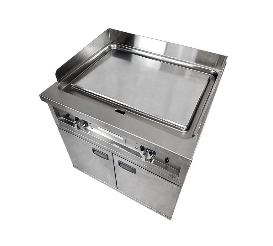 Premium Elektro Grillplatte Chrom 80 x 70 cm 400 Volt - 8.1 kW - Glatt – Bild 7