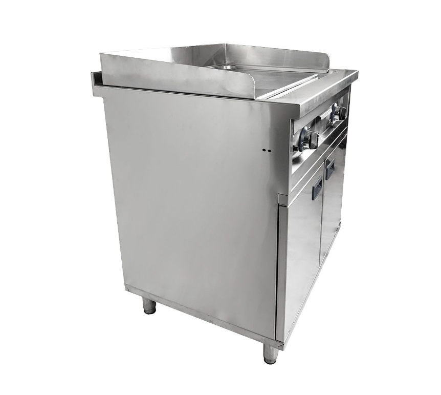 Premium Elektro Grillplatte Chrom 80 x 70 cm 400 Volt - 8.1 kW - Glatt – Bild 3