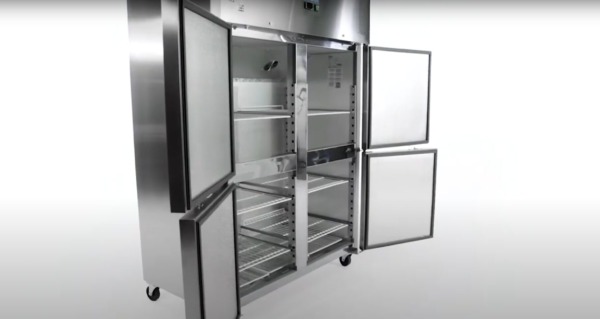 Edelstahl Kühlschrank  mit geteilten 4 Türen 1200 Liter – Bild 3