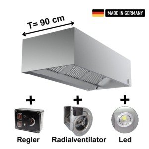 Kastenhaube 90 cm tief (inkl. Motor und Steuerung)