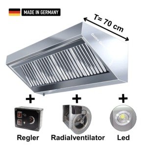 Wandhaube 70 cm tief (inkl. Motor und Regler)