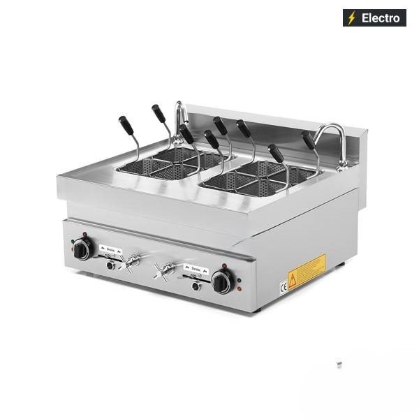 Profi-Nudelkocher 2 x 12 Liter , 8 Körbe, 2 x 7 kW, 400 Volt – freistehend oder mit Unterbau – Bild 5