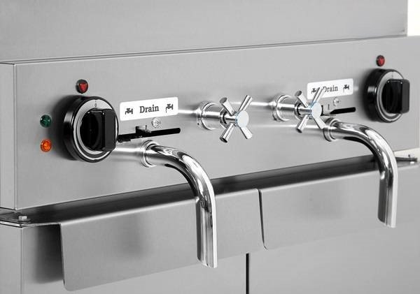 Profi-Nudelkocher 2 x 12 Liter , 8 Körbe, 2 x 7 kW, 400 Volt – freistehend oder mit Unterbau – Bild 8