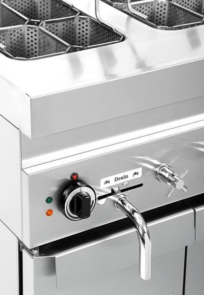 Profi-Nudelkocher 2 x 12 Liter , 8 Körbe, 2 x 7 kW, 400 Volt – freistehend oder mit Unterbau – Bild 9