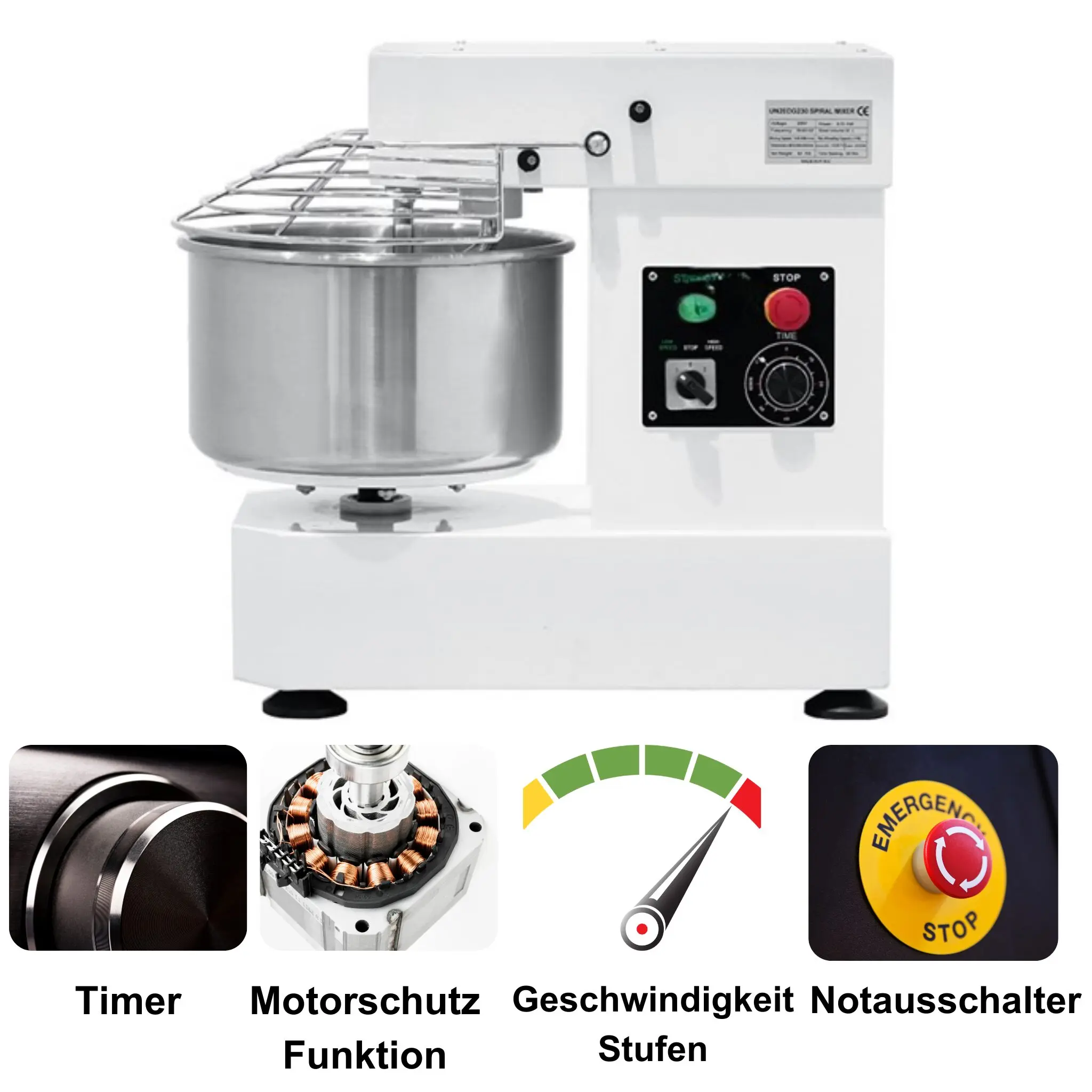 Teigknetmaschine 30 Liter / 2 Geschwindigkeiten – 400 Volt – Bild 10